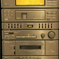 Vintage Sharp Stereo Synthesizer Tuner with Super Woofer