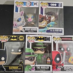 collection of different Funko Pop! vinyl figures $15 each