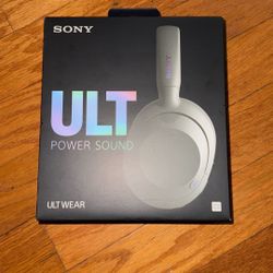 Sony White ULT WEAR Over-Ear Noise Cancelling Bluetooth Headphones with Alexa Built-in