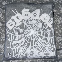 Grey Sp5der OG Web Hoodie