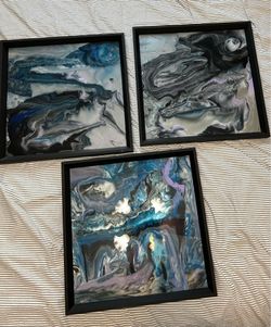 Custom Art set (3 paintings) 20x20 frames