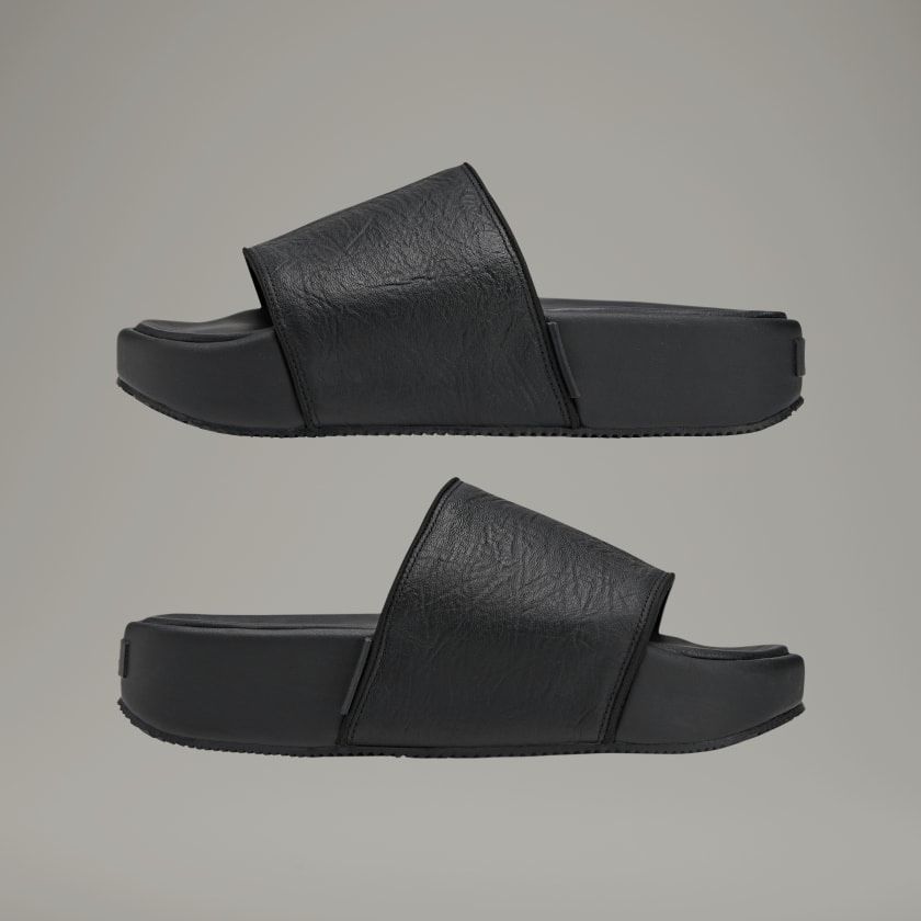 Adidas Y 3 Black leather slides