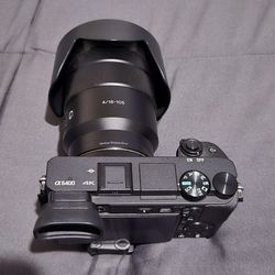 Sony a6400 Mirrorless 4K Camera + Sony 18-105 mm f/4 G Lens (OIS | Power Zoom | Mint Condition)