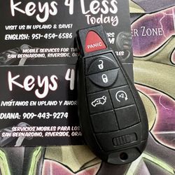 [$100 @ Pomona Indoor Swapmeet] 2008-20 Dodge Jeep Chrysler Fobik Key Copy (Ram, Challenger, Charger, 300, Cherokee, Durango, Grand Caravan)
