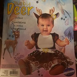 Baby Deer Costume 12-18 Months Great For Christmas Pictures