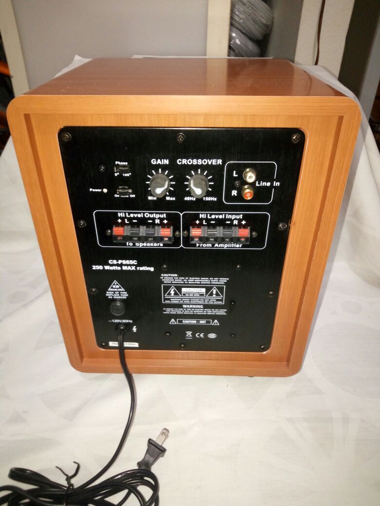 CS-PS65C acoustic audio front firing subwoofer