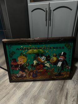 Mr Monopoly and Richie Rich Poster with frame