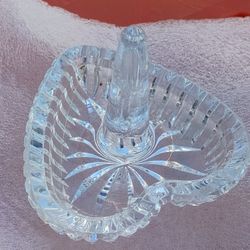 Waterford Crystal Heart Shape Ring Holder-$8
