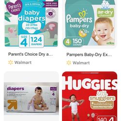 Size 4 Diapers Or Size 5, Pull Ups 2T-3T, Wipes ~ Please Read Description , Thank You ☺️