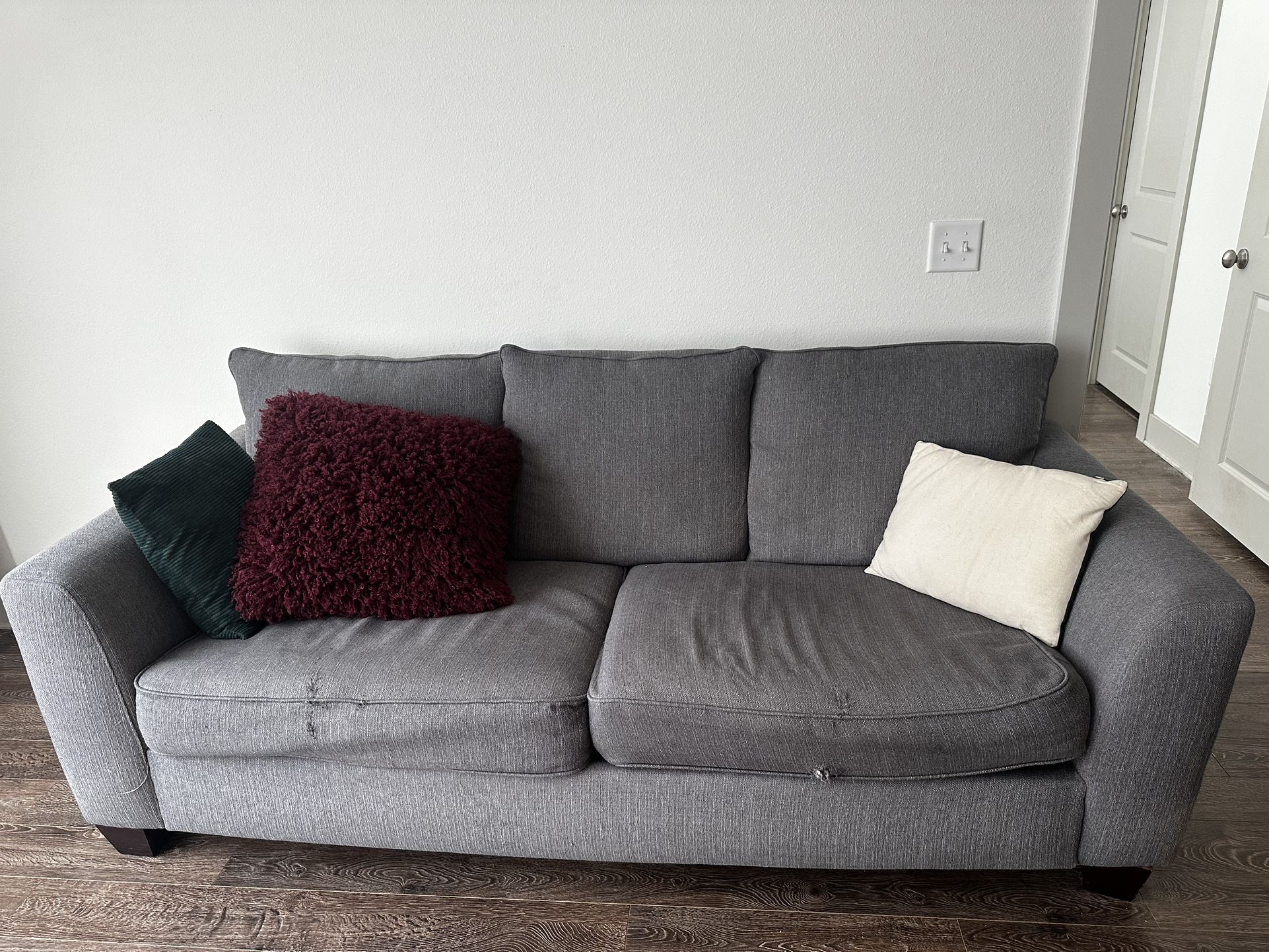 Gray Couch with Pull out Bed