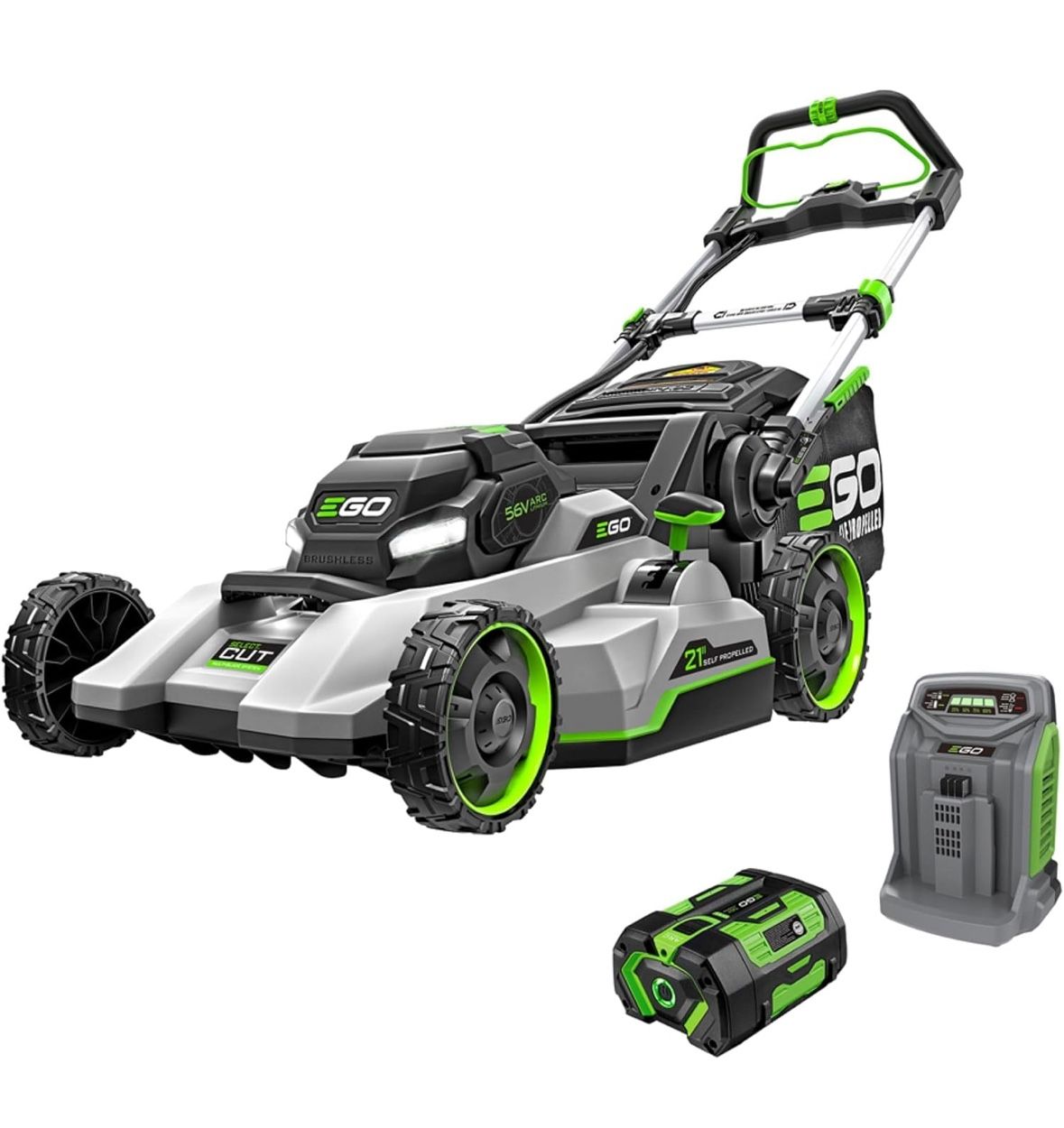 *NEW* EGO POWER+ Electric Lawn Mower, Self-Propelled Cordless with Select Cut and Touch Drive, Includes 56V 7.5Ah Battery and Rapid Charger – LM2135SP