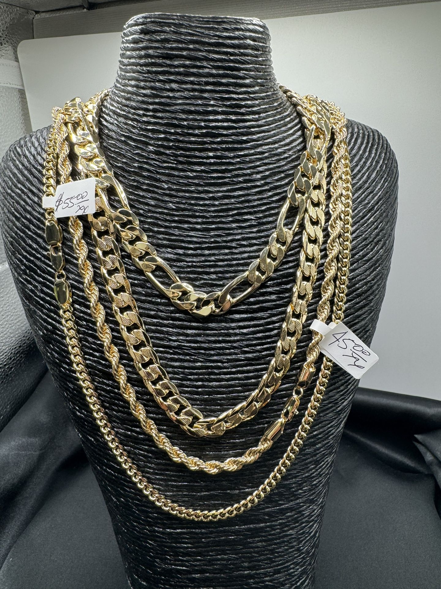 18K Gold Filled Chains And Bracelets.