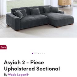 Asyiah 2 Piece Upholstered Sectional