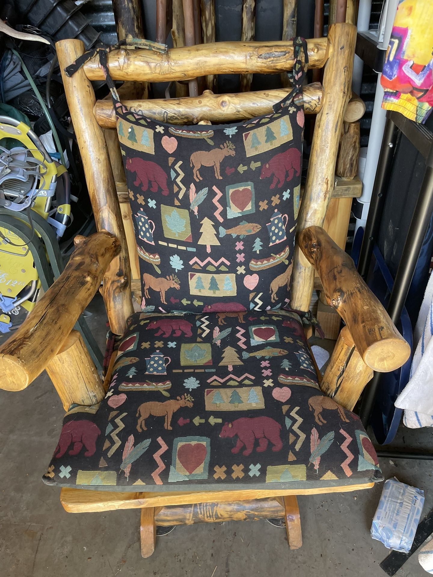 Log Style Rocking Chair