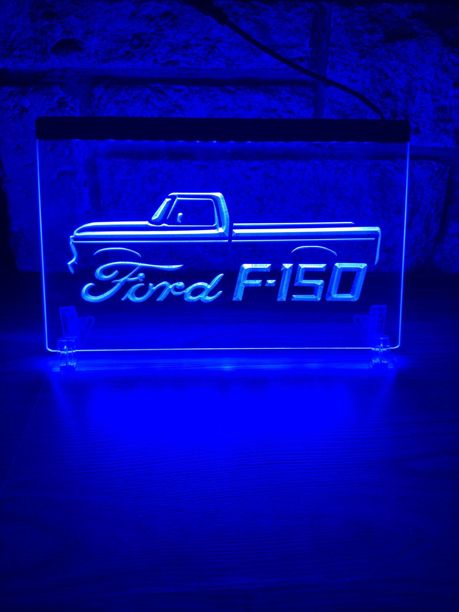 FORD F150 TRUCK LED NEON BLUE LIGHT SIGN 8x12