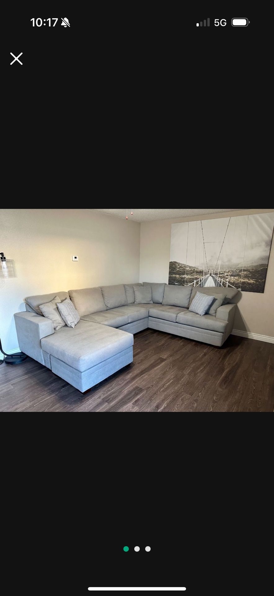 Living Spaces Sectional Sofa