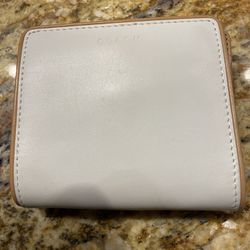 Coach White Small Wallet With Chain Purse 