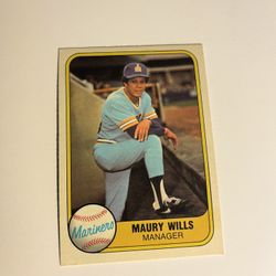 Maury Wills 1981 Fleer Card #595