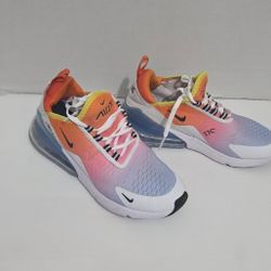 Womens Nike Air Max 270 Womens Ah6789-702 University Gold Blue Shoe Size Size 8