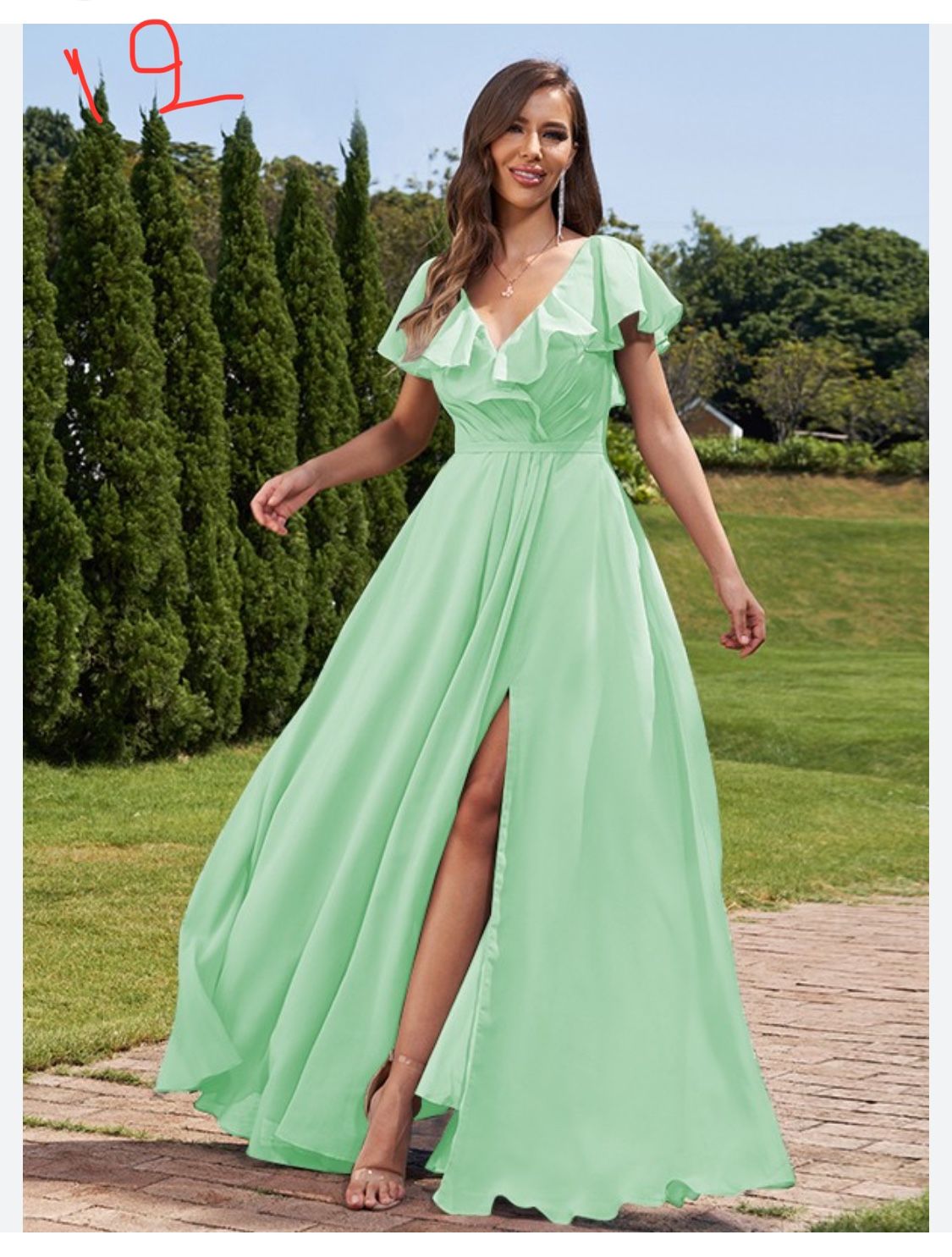 Light Green Prom, Formal Dress, Bridesmaid