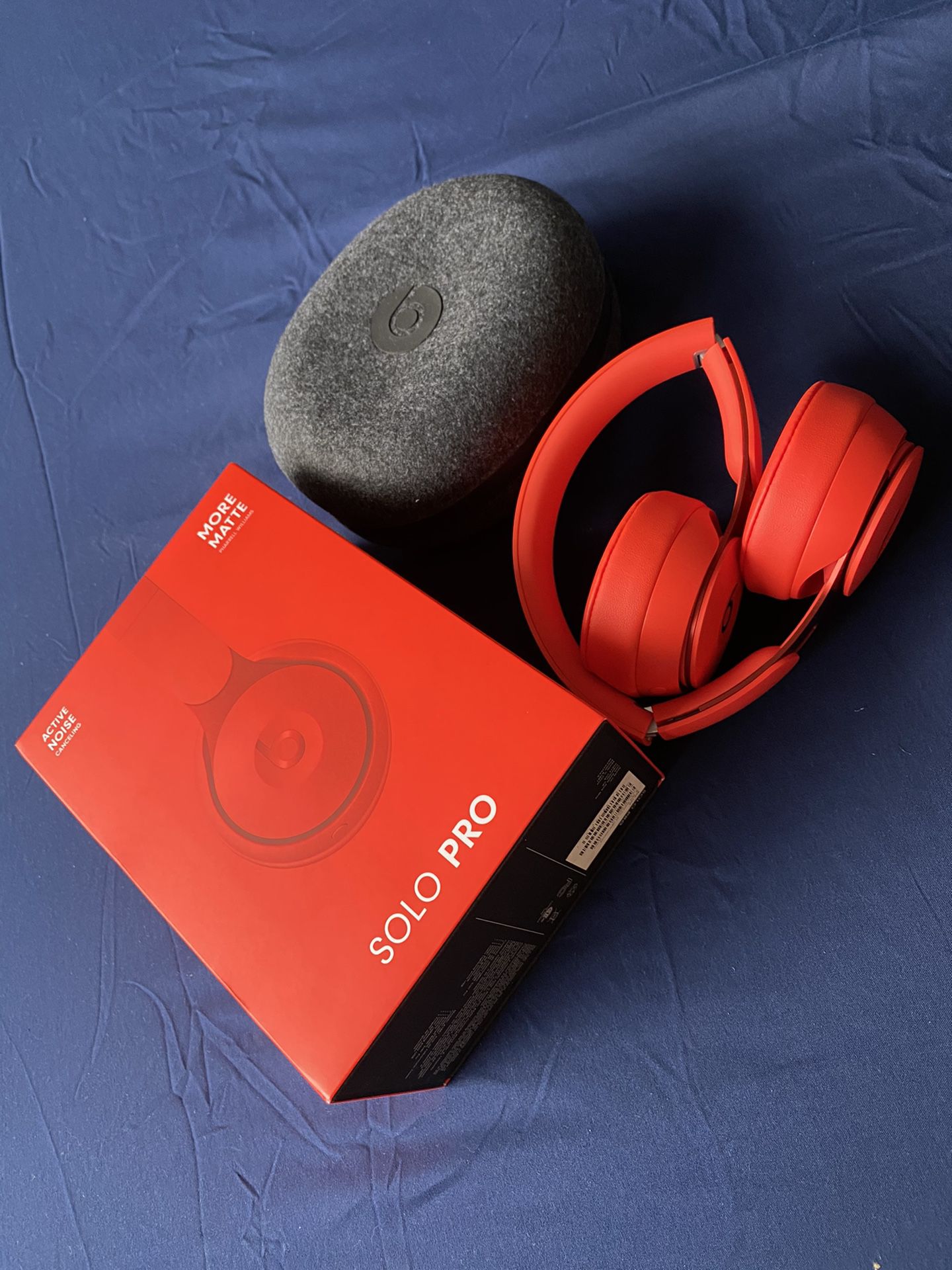 New unused Beats Solo Pro ANC matte finish Red headphones