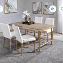 5pc Dining Table Set Table 4 Chairs New $350 