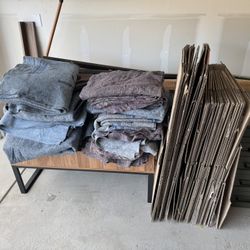 Moving Boxes And Blankets