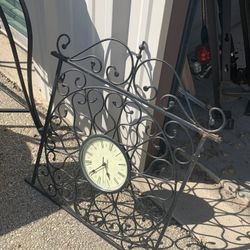 Large Black Metal Clock $25OBO