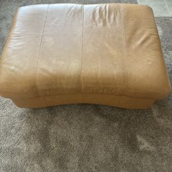 Free Leather Ottoman 