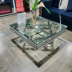 Glam Mirrored Coffee Table Firm Price $800 End Table Sold SEPARATELY Financing Available 