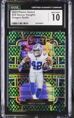 Deuce Vaughn, 2023 Panini Select - Concourse #28 Dragon Scale Prizm /70 (RC)