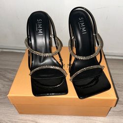 Simmi London black diamond heels size 7