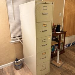 Light Gray 5-Drawer Filing Cabinet – Smooth Glide Drawers