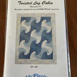 Twisted Log Cabin Blocks Quilt Pattern 