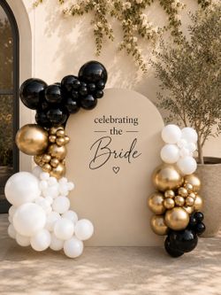 Luxury Bridal Shower Backdrop & Balloon Garland