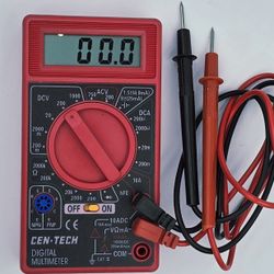 C16 NEW CEN-TECH 7 FUNCTION DIGITAL MULTIMETER WITH LEADS DC-AC  MULTI TESTER