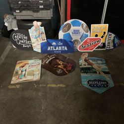 Beer Signs And Liquor Tins