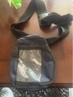 Blue Travel Neck Wallet ID Badge Holder Passport Pouch