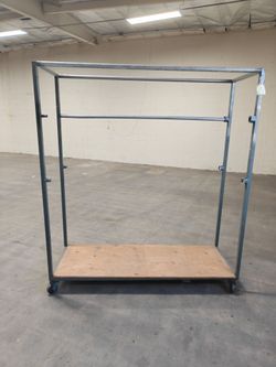 Heavy Duty Rolling Garment Rack with Shelf