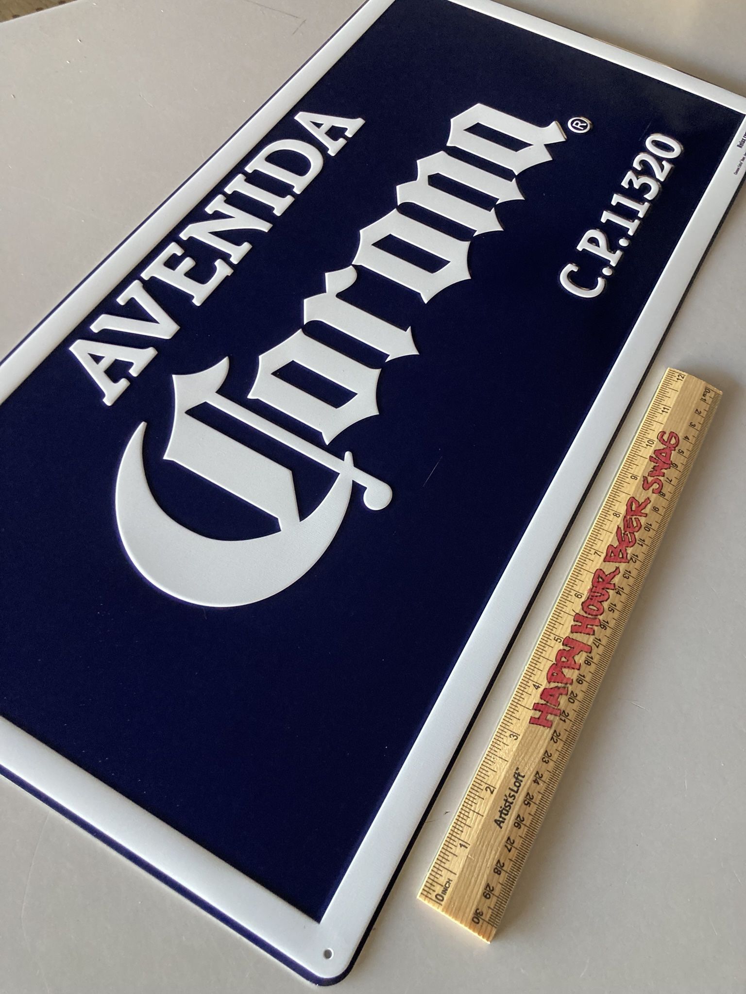 🌟 New Corona Avenida Street Sign Metal Beer Bar Tin
