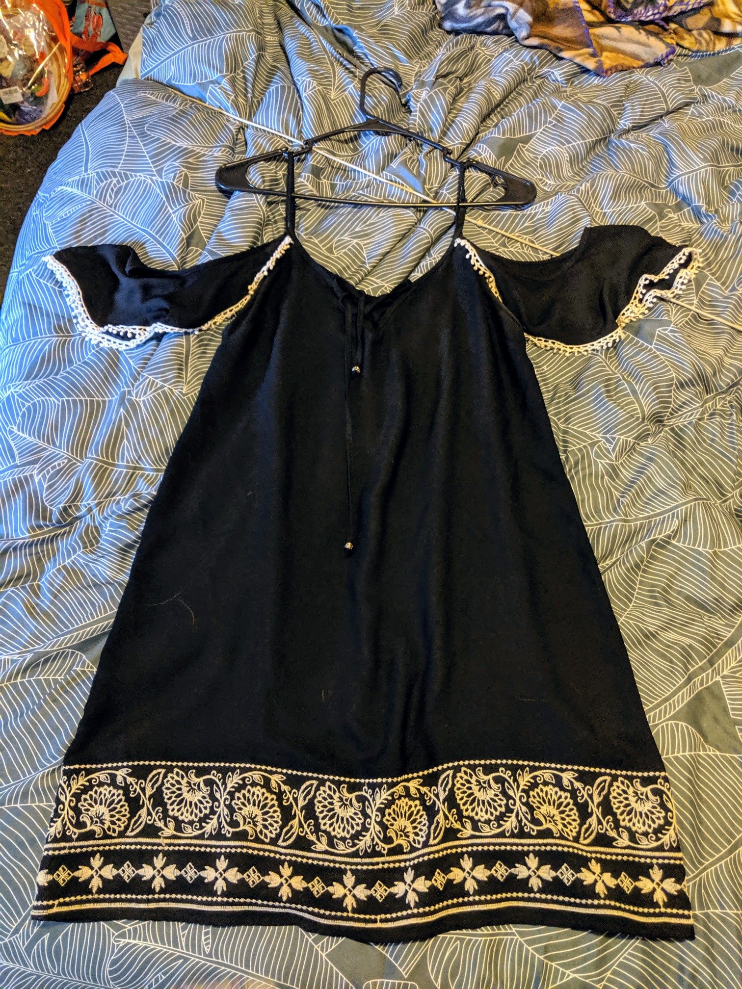 Black Embroidered Dress