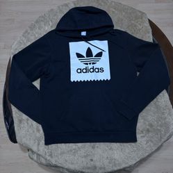 adidas Skateboarding Black Box Logo Trefoil Hoodie Adult Small Sweatshirt