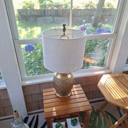 Brass Lamp And Shade