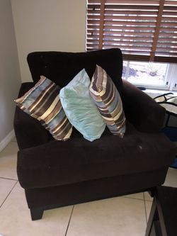 Brown accent sofa chair