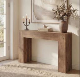 Entryway Table, Long Console Table, Thick Tabletop, Farmhouse Style, for Hallway, Behind the Couch, Living Room, Foyer, Easy Assembly, 30 x 120 x 80 c
