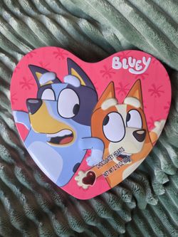 MINT / Brand New Sealed Bluey Valentine’s Heart Tin with Chocolates