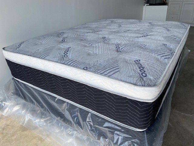 Cal King Euro Bamboo Pillow Top Mattress! 