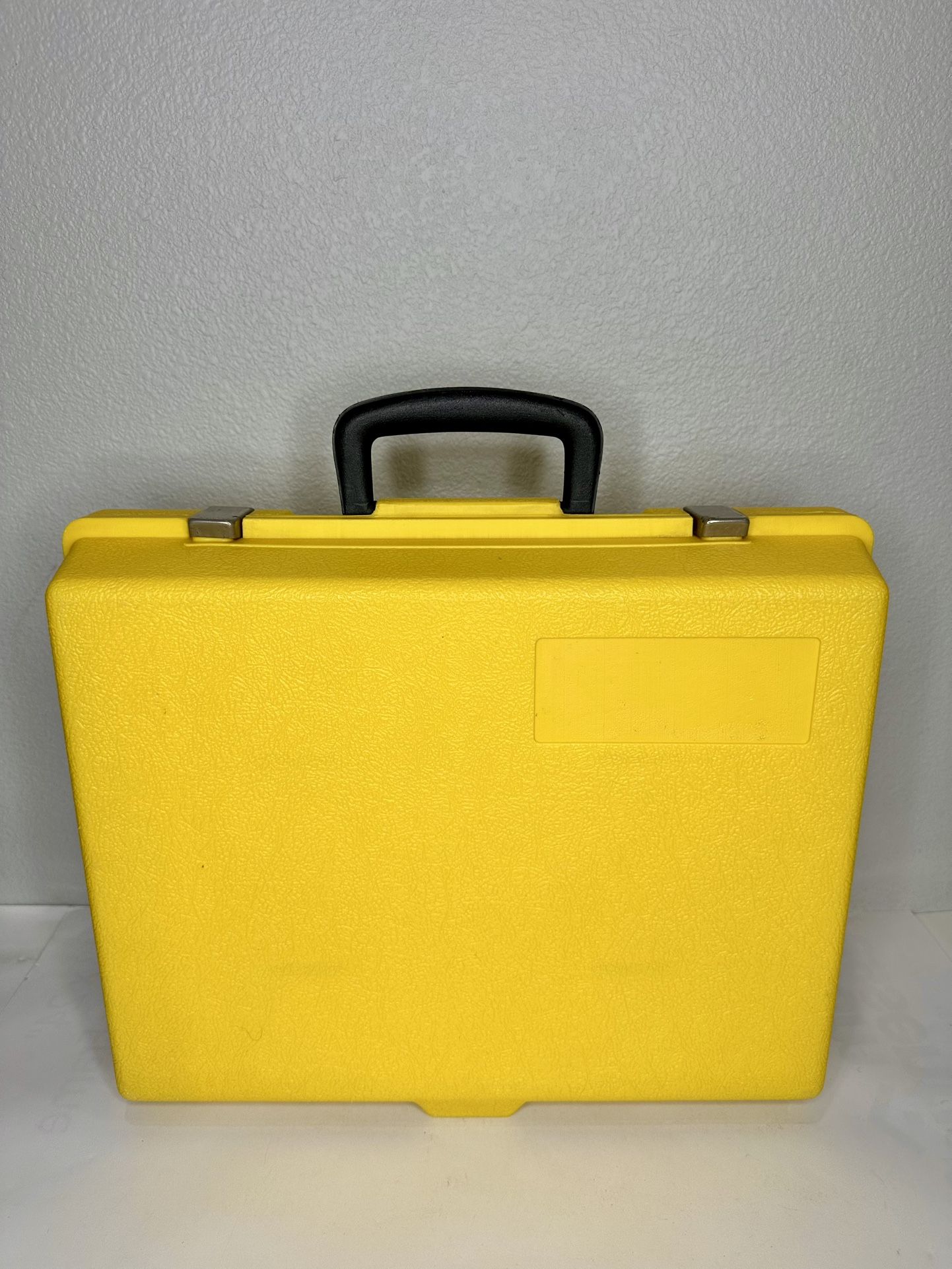 Vintage 1950s Yellow Plastic Storage Case Box with Metal Latches