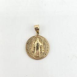 14k gold Jesus pendant