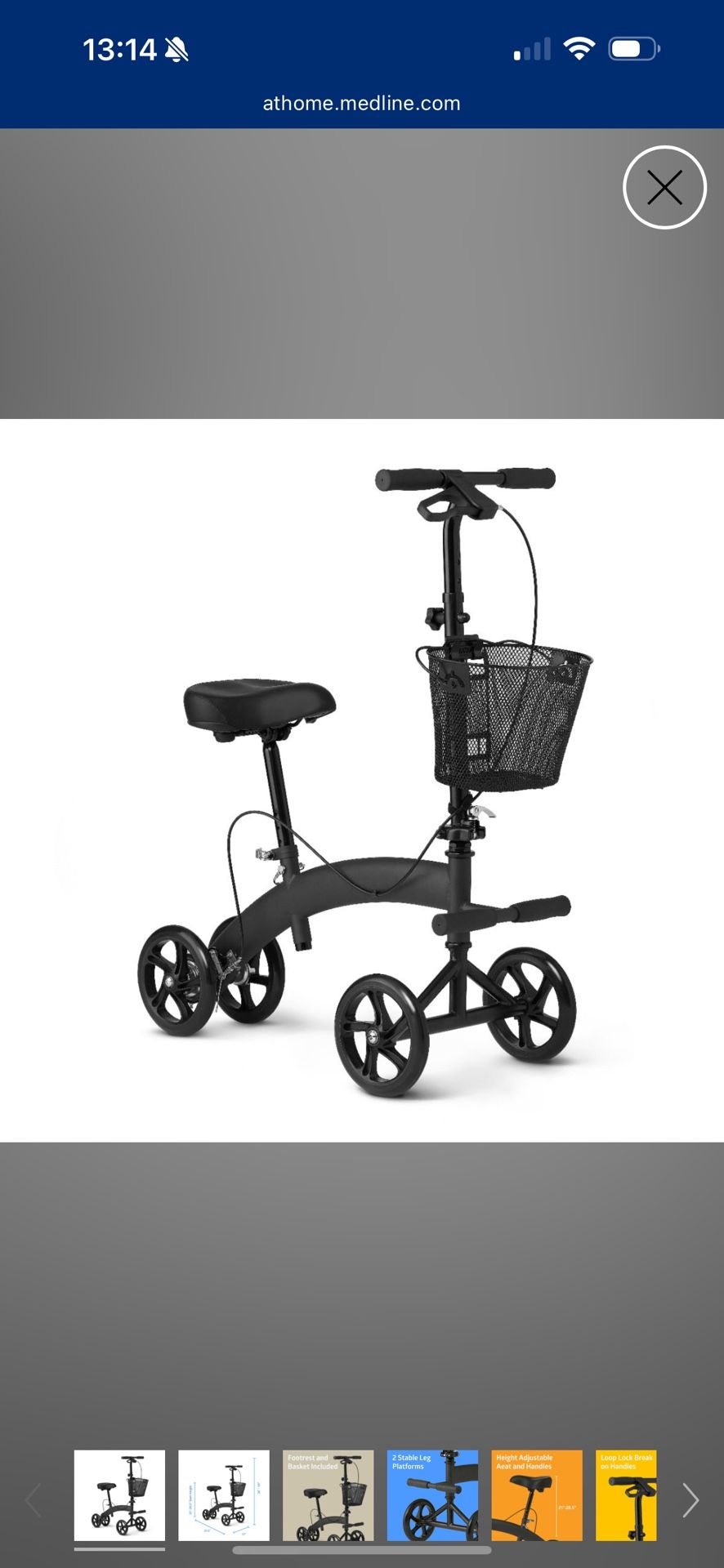 Medline manual Knee Scooter